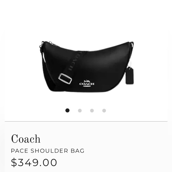 Coach Handbags - Auth COACH Black Calf Leather Pace Crossbody Purse NWT $378